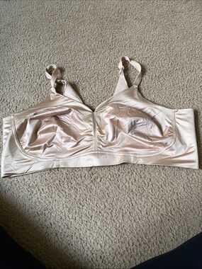 Catherines Satin Wireless Bra - Light Beige